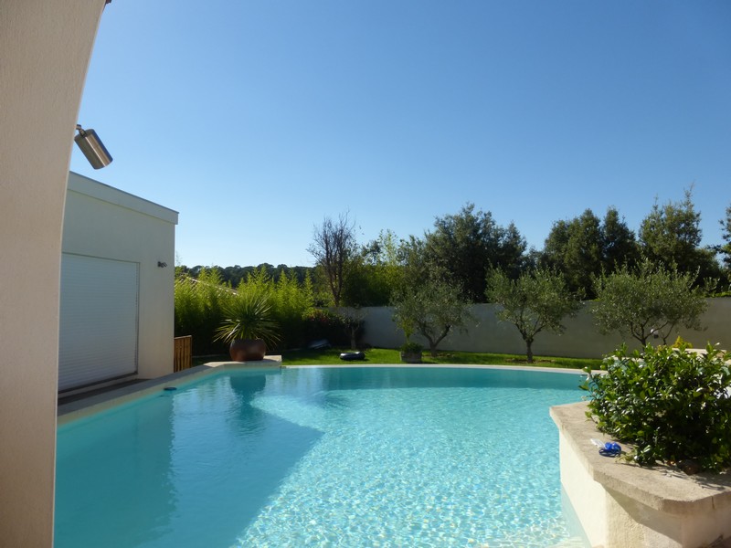 piscine vue du séjour