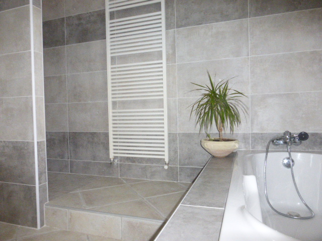 salle de bains Neuve (double vasques, douche italienne, baignoire)